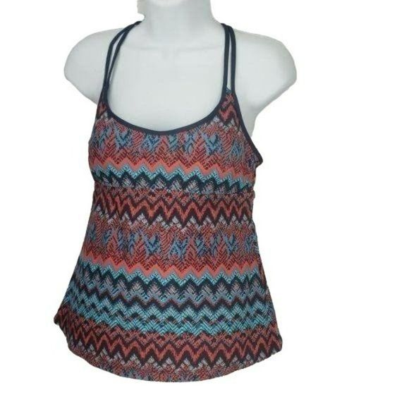 Mossimo Woman's Racerback Tribal Print Tankini Swimwear Top Size‎ Medium - Picture 1 of 7